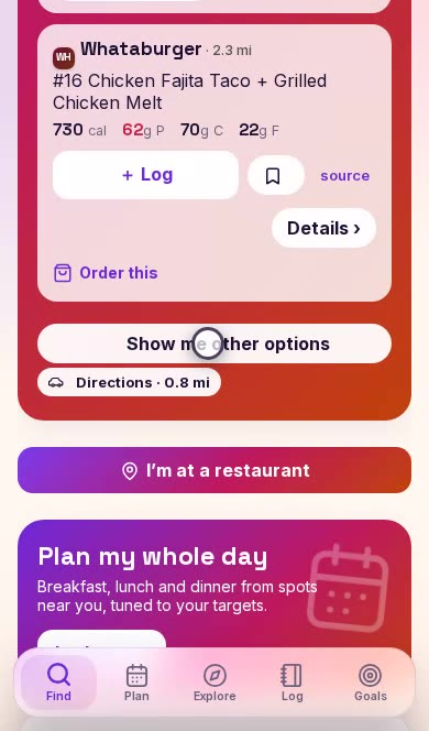 Meal suggestions